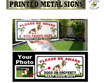 Basset Hound printed metal dog sign Personalised or this one