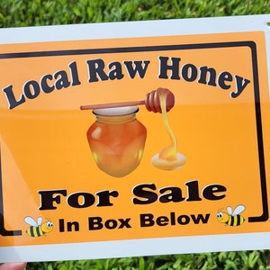 Beekeeper Apiary sign Local Raw Honey for Sale