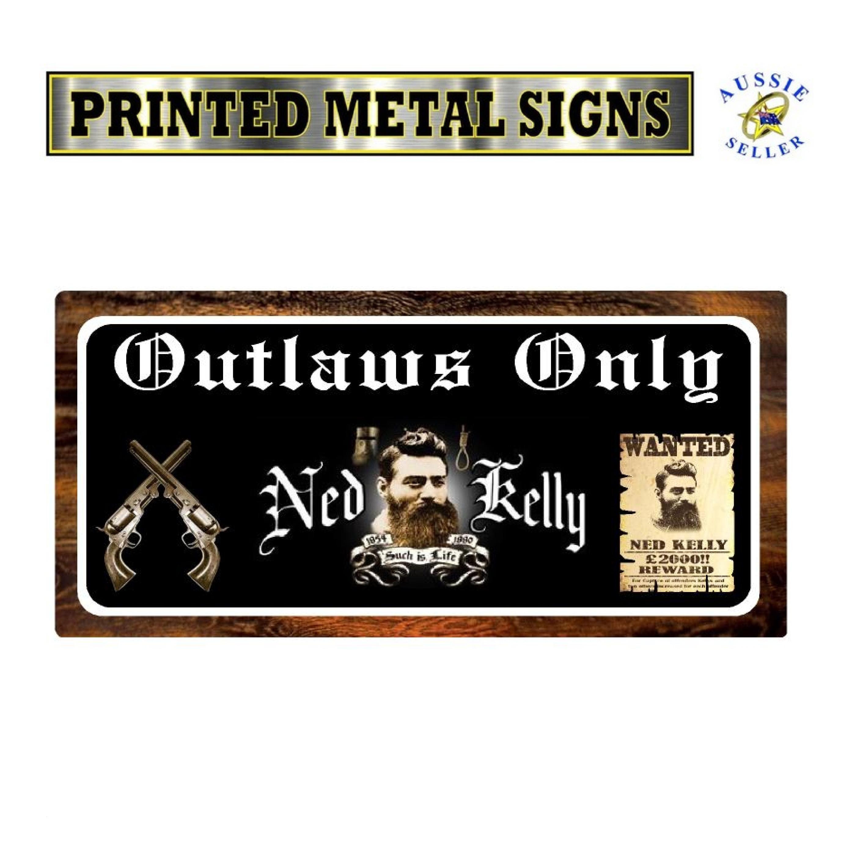 Ned Kelly Man Cave / Bar Sign