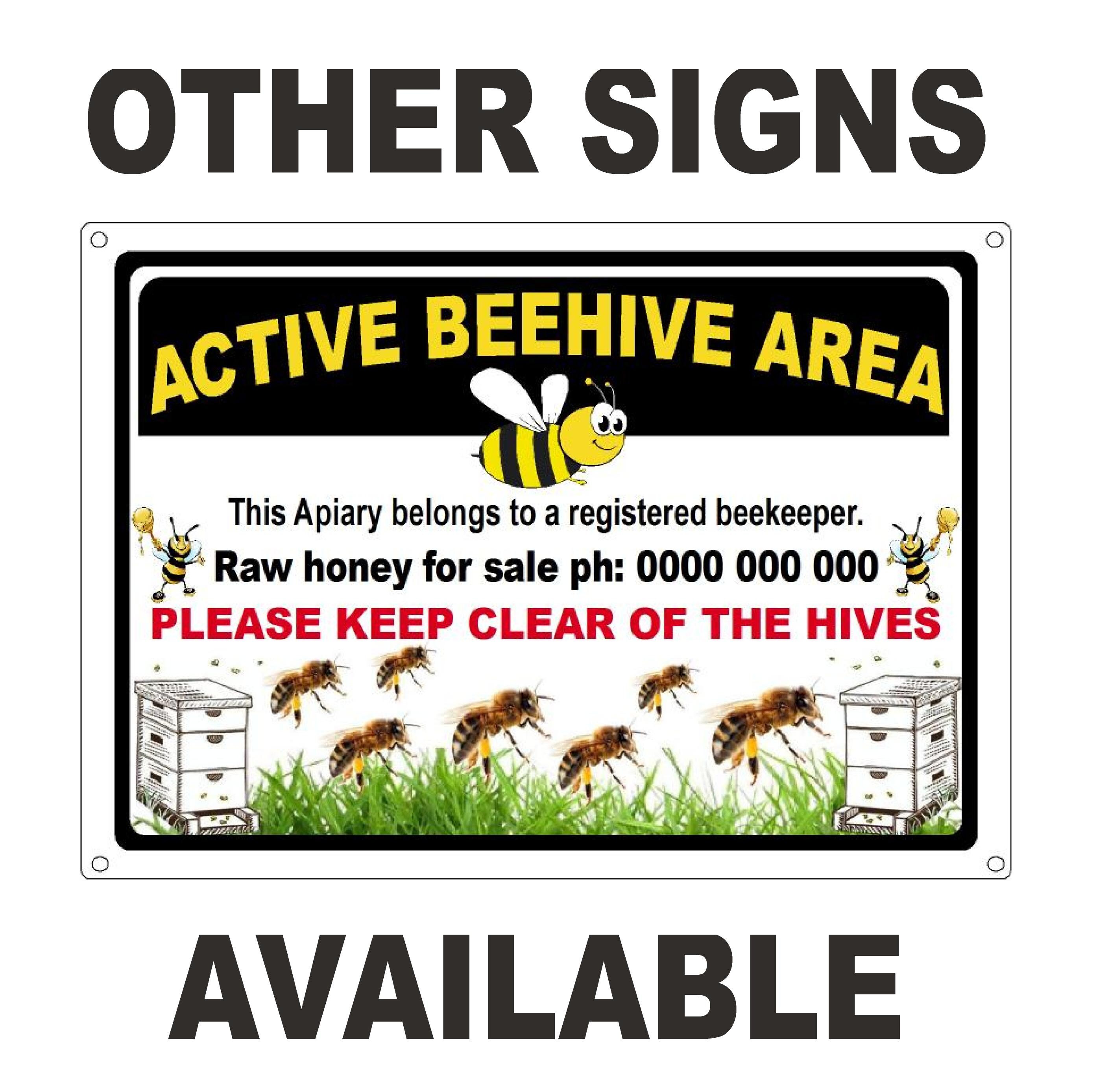 Active Bee Beehive Sign - Etsy Australia