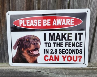 Rottweiler dog sign