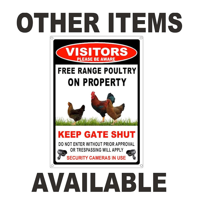 Poutry Sign Poultry Black Hen Farm Sign - Etsy Australia