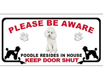 Poodle dog sign
