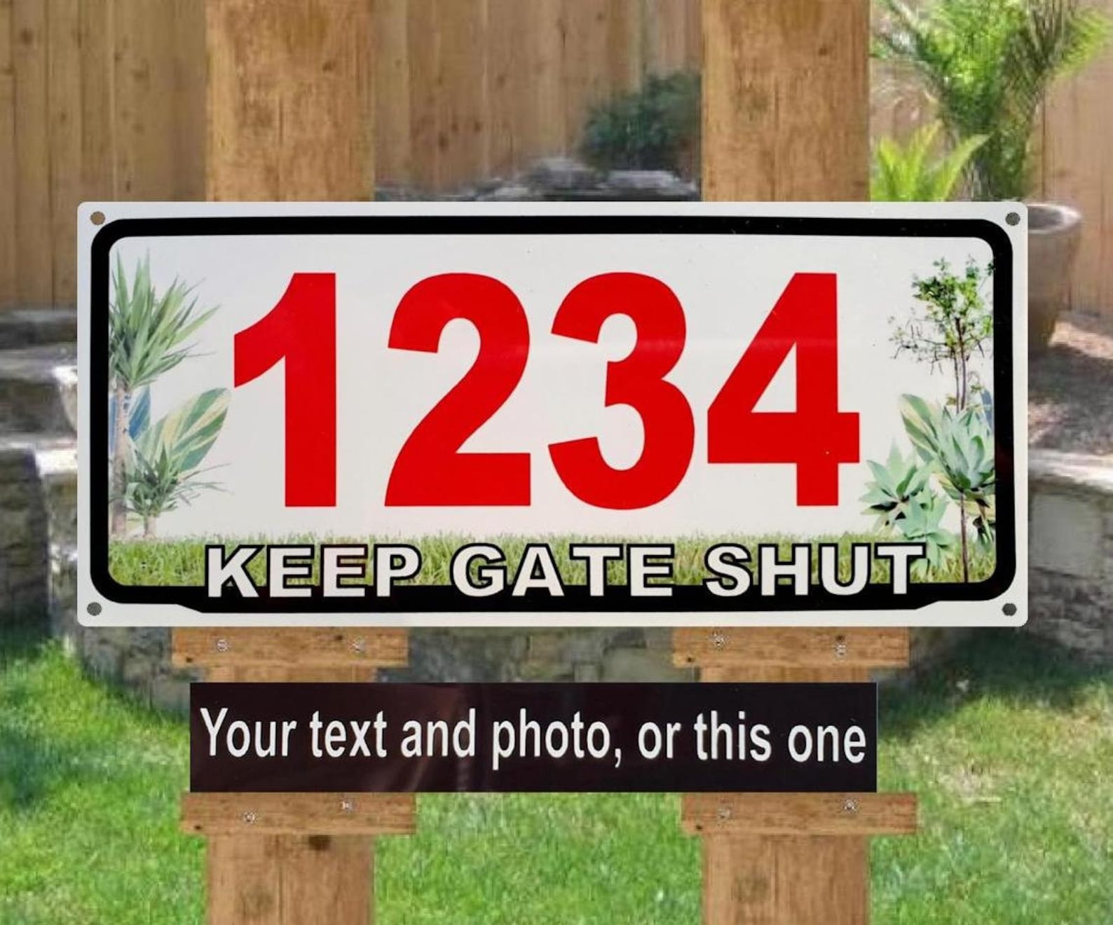 Personalised House Number Address Keep Gate Shut Sign Etsy Australia