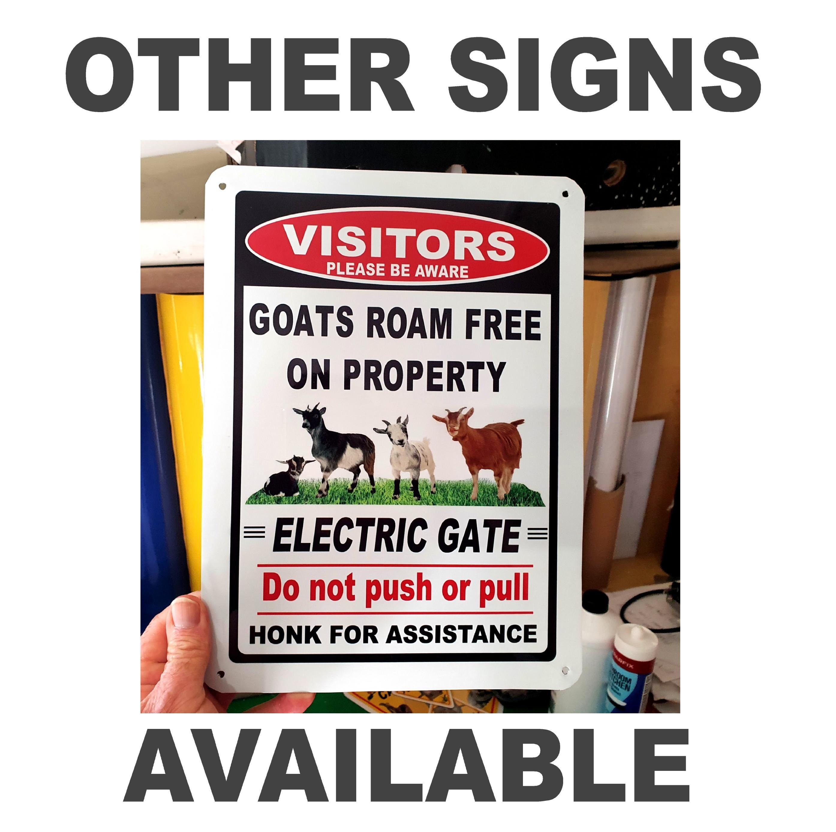 Boer Goats on Property Gate Sign - Etsy