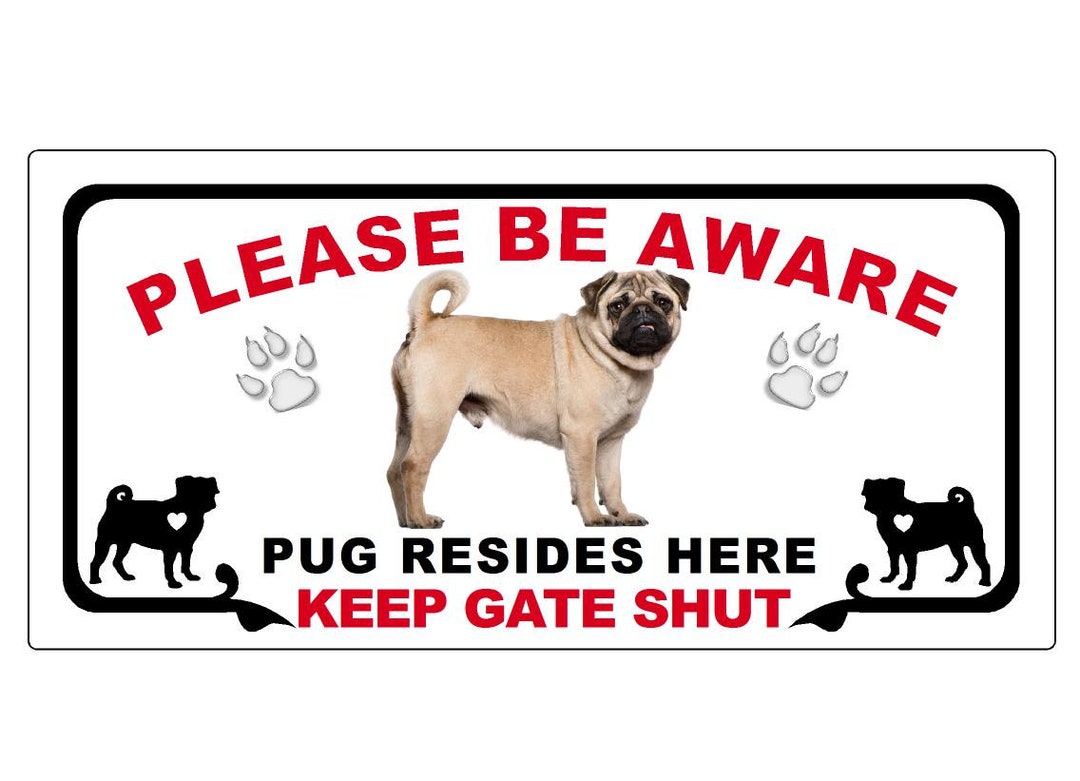 Puggle Sign Pug Dog Sign - Etsy