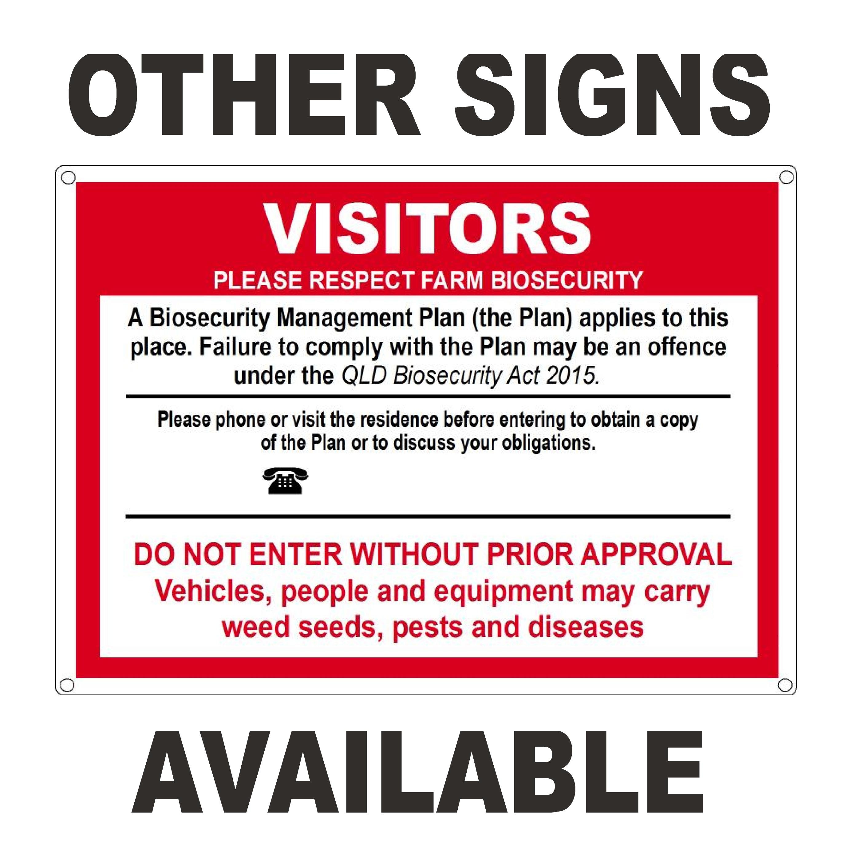 Livestock Biosecurity Sign With Cctv Warning - Etsy