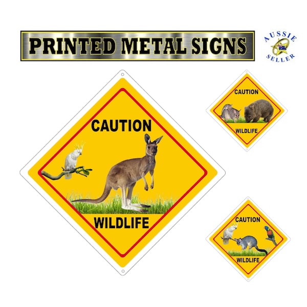 Signe de la faune kangourou et cacatoès