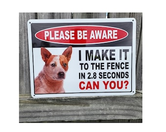 Red Heeler cattle dog sign