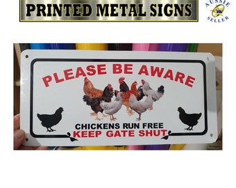 Chicken gate sign