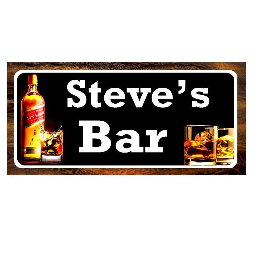 Johnnie Walker Personalised With Your NAME Sign Bar and ...