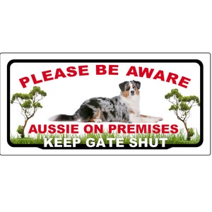 Australian Shepherd Sign, Aussie dog