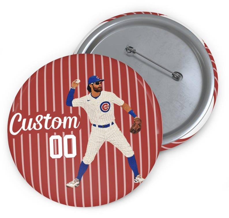Custom Baseball Buttons | Personalized Baseball Player 3