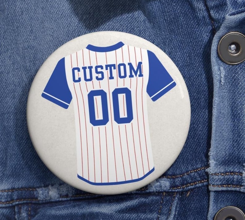 Custom Baseball Buttons | Personalized Baseball Player 3