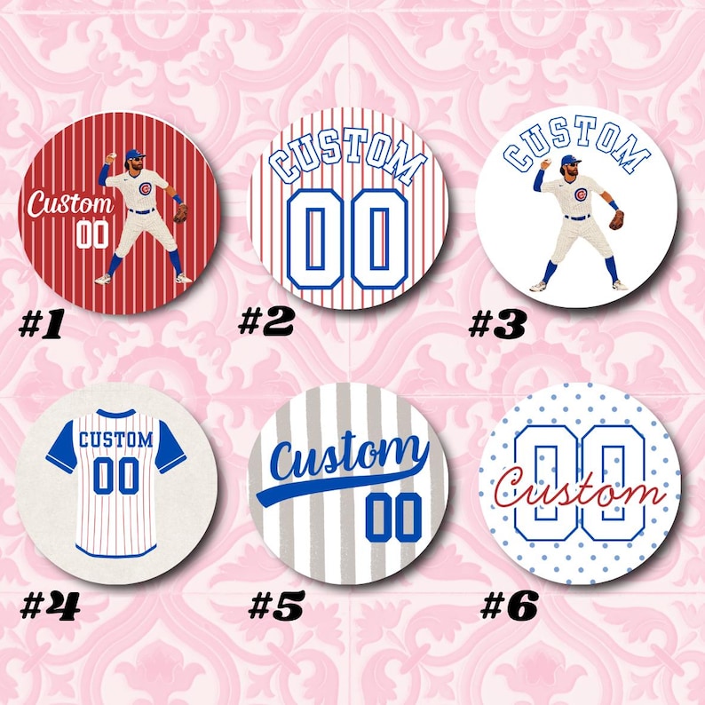 Custom Baseball Buttons | Personalized Baseball Player 3