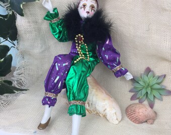 porcelain jester clown dolls