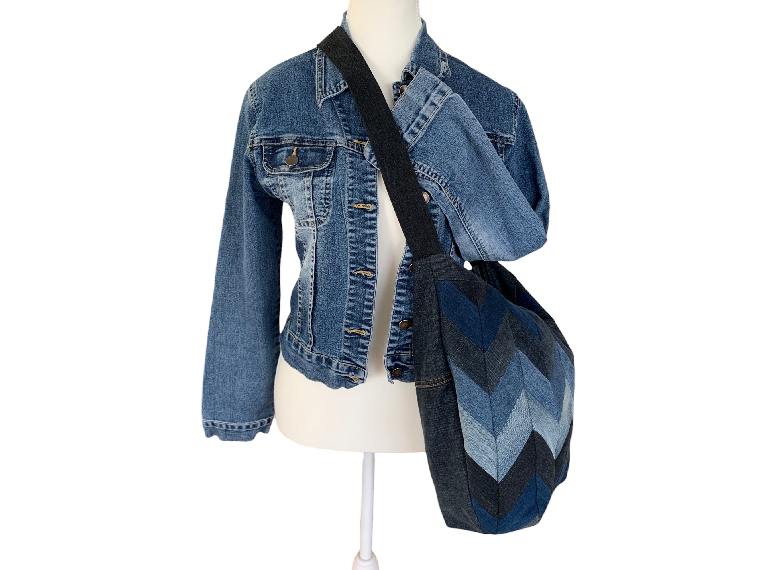 Quilted denim bag Etsy