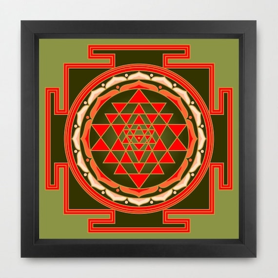 Sri Yantra Print Colored Shree Yantra Print Sacred Art | Etsy