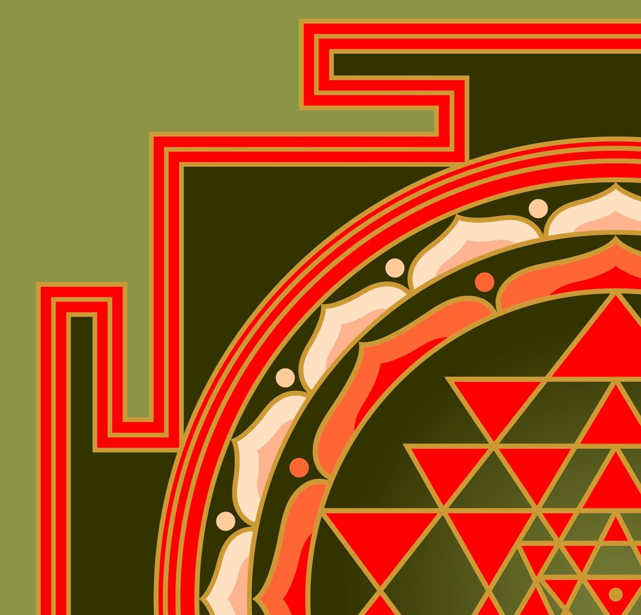 Sri Yantra Print Colored Shree Yantra Print Sacred Art - Etsy