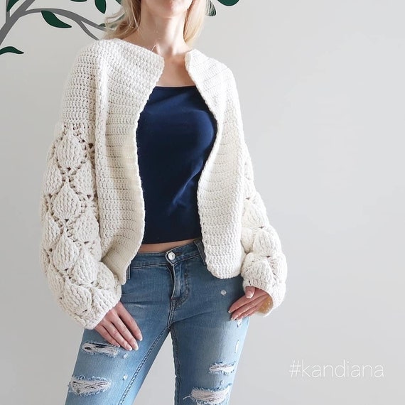 etsy crochet cardigan