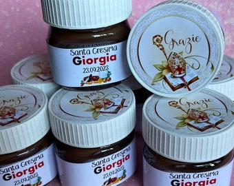 Nutella mini - barattolino personalizzato • Cresima