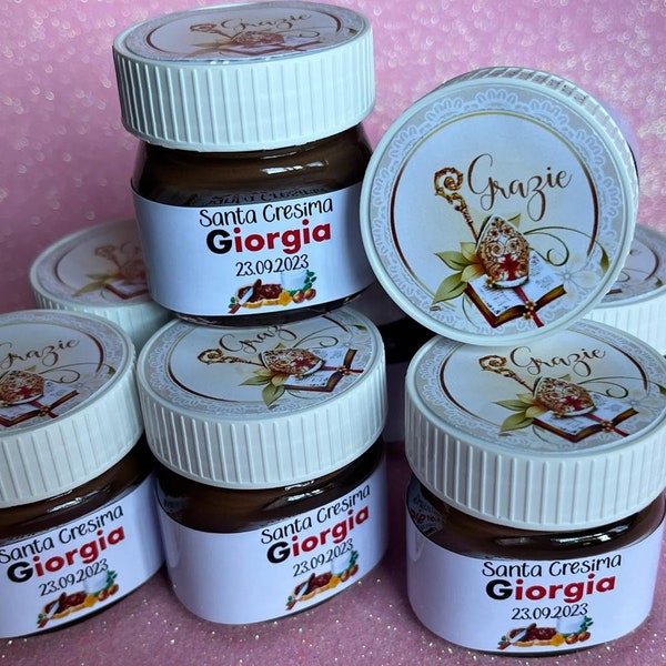 Nutella mini - barattolino personalizzato • Cresima