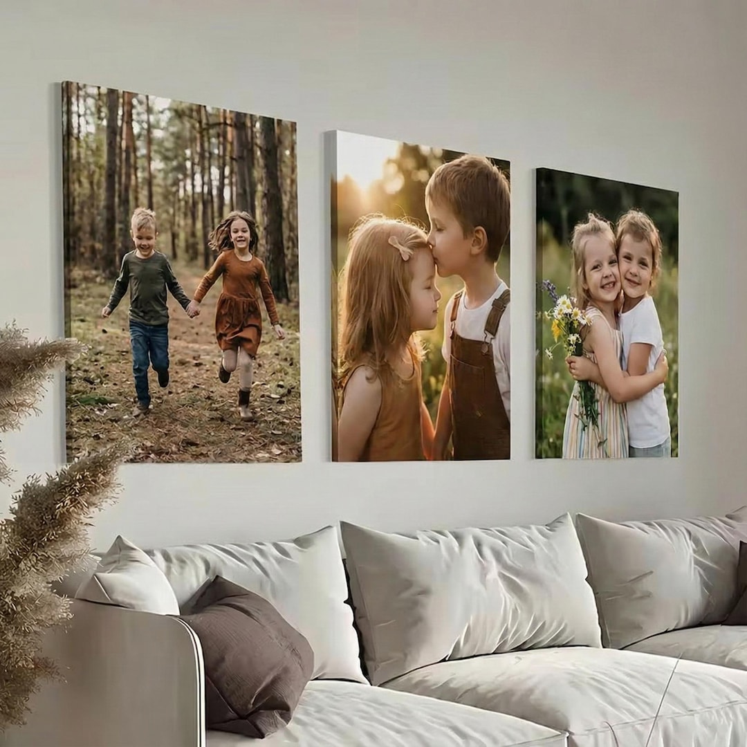Custom Family Canvas Print From Your Photo, Personalized Wall Art ...