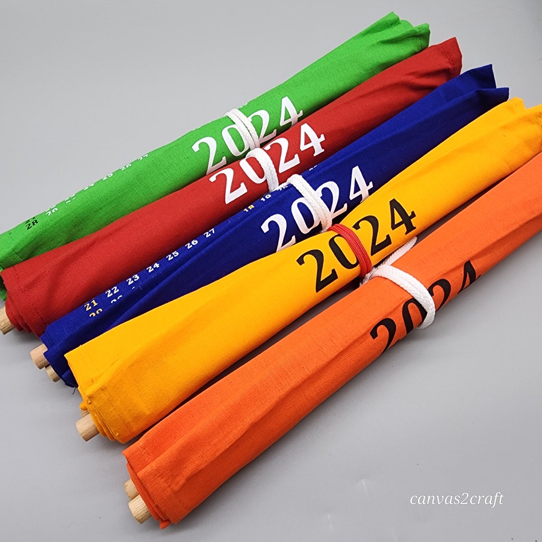 Colored Fabric Calendar 2024 Set of 5 Etsy