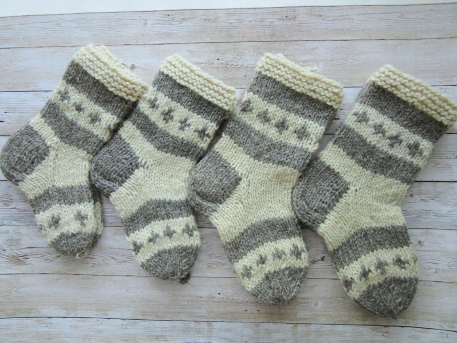 Kids Wool Socks Chunky Hand Knit Socks for Children Toddler Etsy