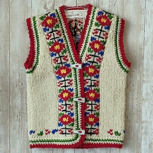 Kids Knitted Vest, Folk Kids Clothing, Kids Sleeveless Cardigan, Toddler vest, Unique Embroidered Vest, Girls Vest,Boys Vest