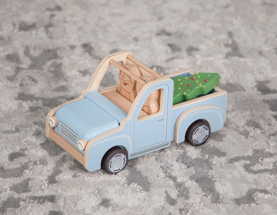 幼児用木製おもちゃの車、赤ちゃん用木製おもちゃのトラック、レトロな 