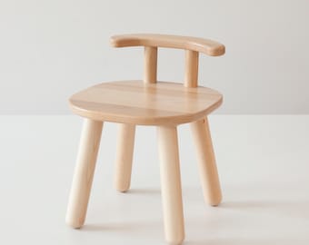 Silla de madera educativa Montessori para niños pequeños, muebles de guardería para sala de juegos