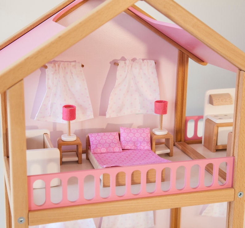 Dollhouse Bedroom, Doll House Bed, Modern Dollhouse, Miniature Couch