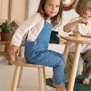 Preschool waldorf table set, montessori furniture, montessori toddler chair, waldorf kids table and chair, gifts for kids, montessori tisch image 8