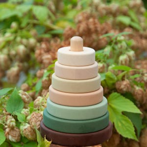 Babyringtoren, houten stapelspeelgoed, houten waldorf stapelspeelgoed, kerstcadeau voor nichtje of neefje, aftellend kerstcadeau