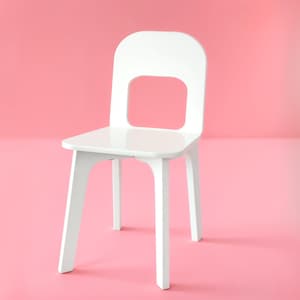 Stable Sturdy Toddler Chair, Waldorf Preschool Furniture, Angled Legs, Montessori Back to School