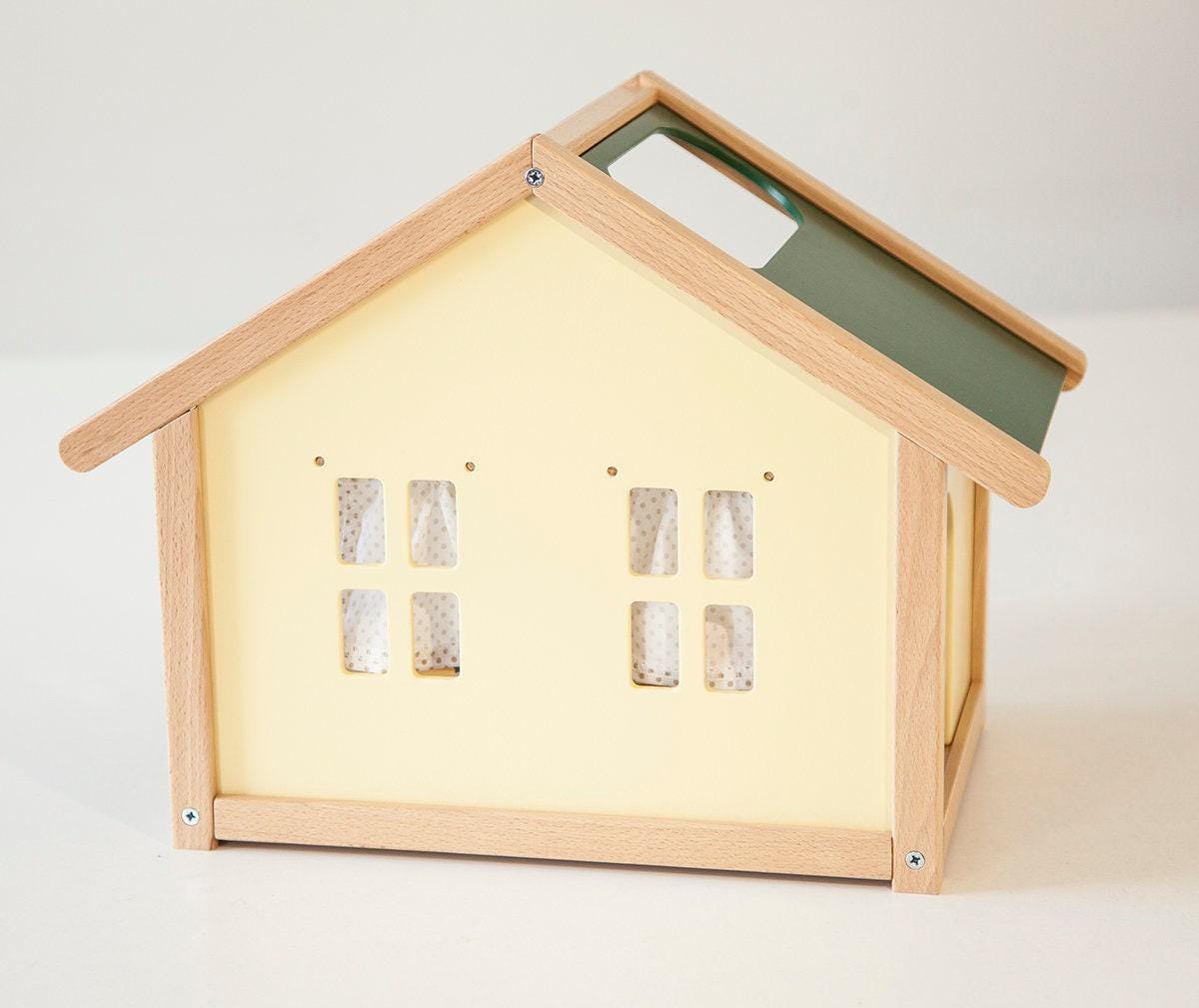 木製玩具 ドール ハウス 持ち運び 天然木製ドールハウス 家具セット 