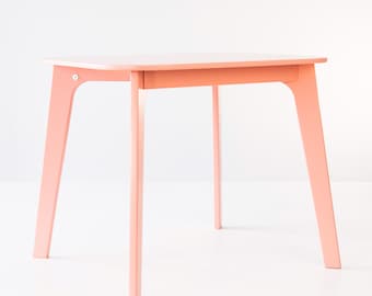 Kids Plywood Table, Pink Montessori Desk, Toddler Activity Table, Gift For 2 Years Old