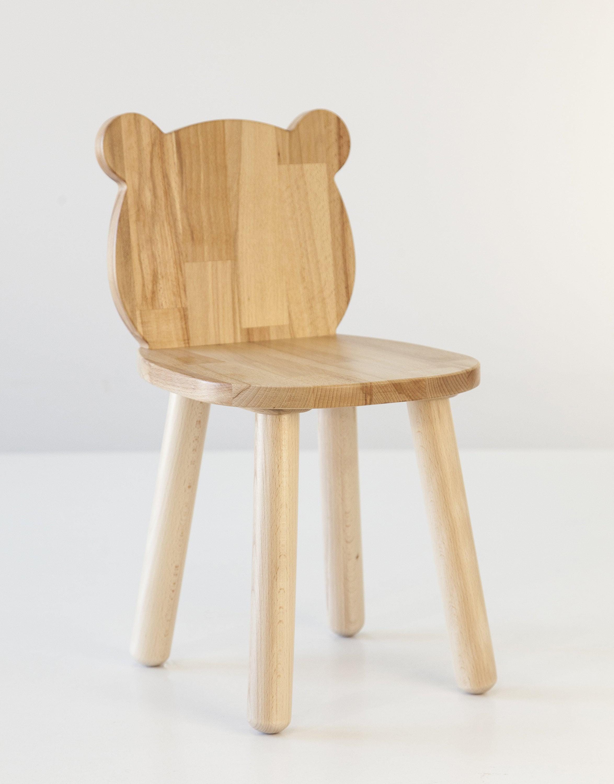 クマの形をした背もたれ付き木製チェア、教育用幼児保育用家具 - Etsy 日本