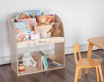 Estantería Montessori de madera contrachapada para habitación infantil
