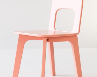 Playful daycare wooden chair for kids, sturdy and well-balanced chair for home playroom, educational montessori furniture for kids room