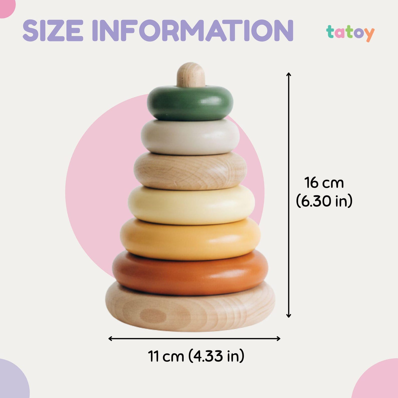 Wooden Stacking Toy, Stacker Toys, Toddlers Toys, Wood Toys, Stacking ...