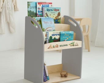 Estantería Montessori para niños pequeños, estantería de suelo para guardería, método Montessori