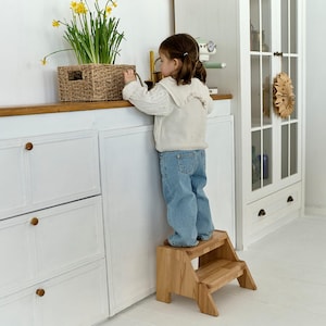 Montessori Step Stool With Kids Name, Custom Step Stool With Name ...