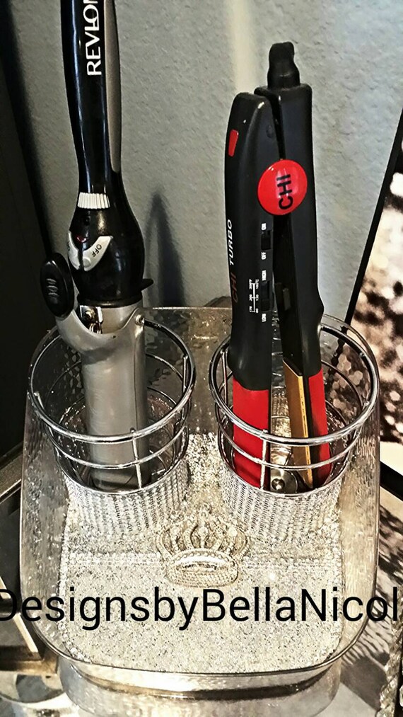 Items similar to Custom, Hair Tools holder, Makeup Organizer