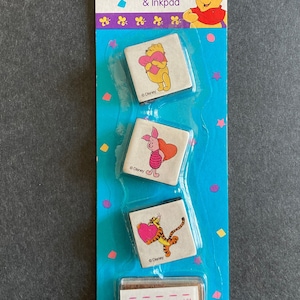 NUEVO Juego de 3 sellos All Night Media #6163CD Pooh Love Winnie-the-Pooh Piglet Tigger