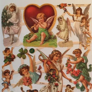 SCRAP RELIEFS Cupids De vacaciones (1 hoja) #7179B - Cortes en relieve - Hecho en Alemania