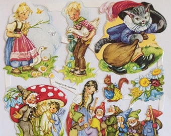 SCRAP RELIEFS FairyTales (1 sheet) #7027 - Embossed Die Cuts - Made in Germany