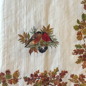 3 Decoupage Servietten, Vögel Herbst Schönheit 13 "x 13"