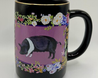 Meritage Farmhouse Pig Coffee Mug Cup Large 20 Oz Ceramic Gray Mug Pig  Inside - Etsy